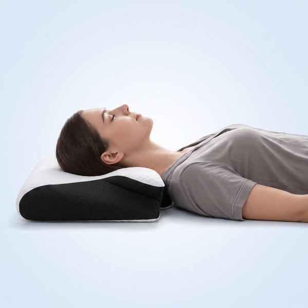 Neutral spine alignment on the Mellou pillow